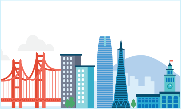 Illustration of San Francisco cityscape