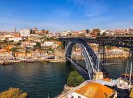 City of Porto with river and bridge in foreground