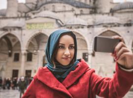 Person taking selfie