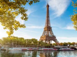 view to Eiffel Tower over the River Seine