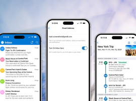 three phones showing feature