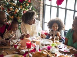 family gathered for holiday