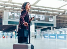 traveler arriving at the airport