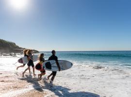 group of friends at the beach