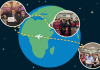 illustration of round-the-world journey