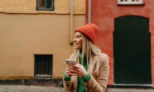 person exploring new city