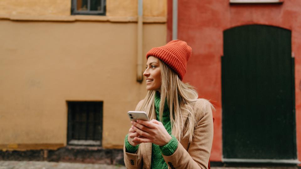 person exploring new city